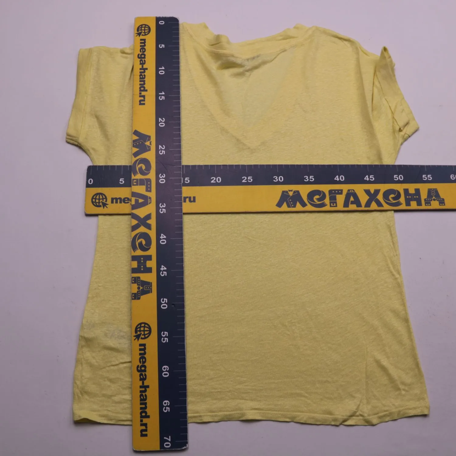 Жёлтая футболка ESPRIT из льняного трикотажа, размер 46 (M)