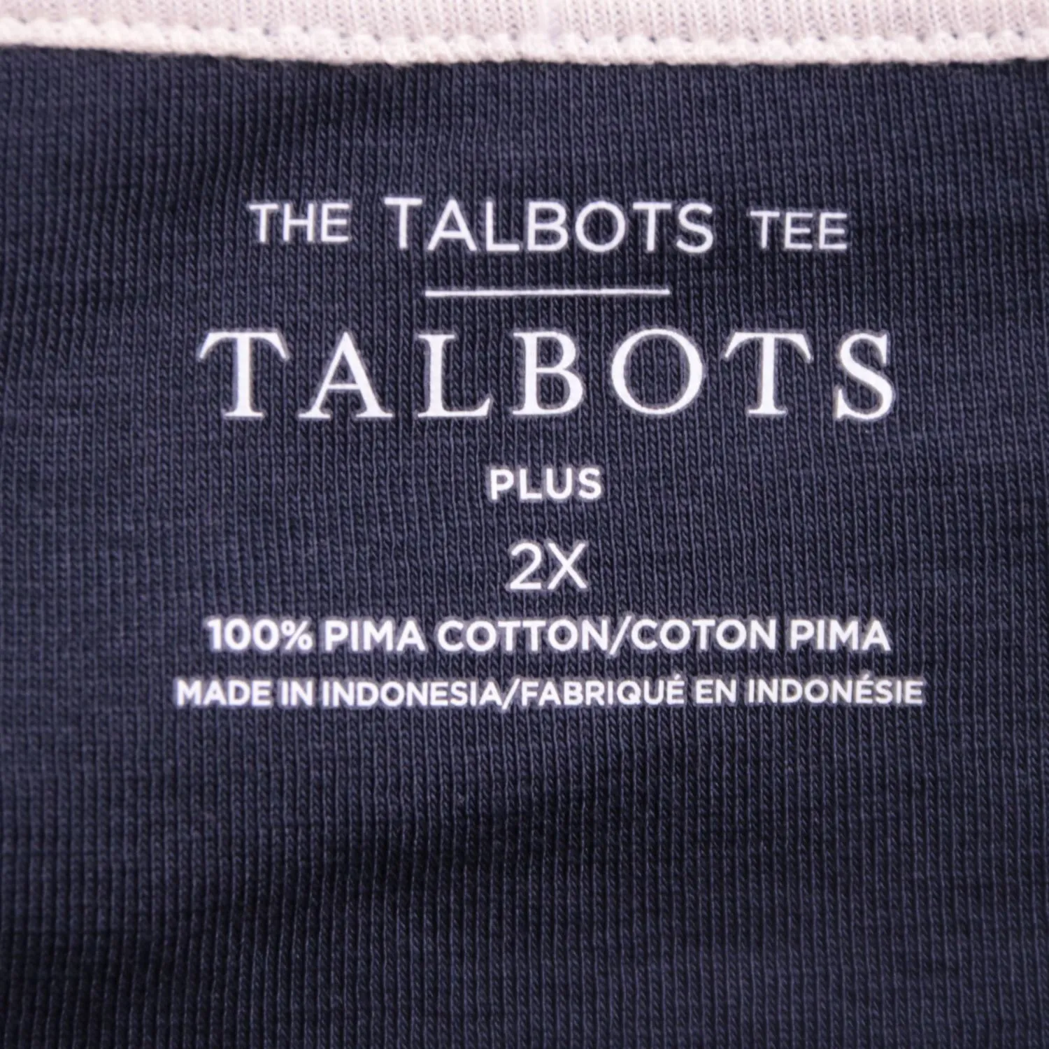 Тёмно-синий лонгслив Talbots с V-образным вырезом, размер 54 (XXL)