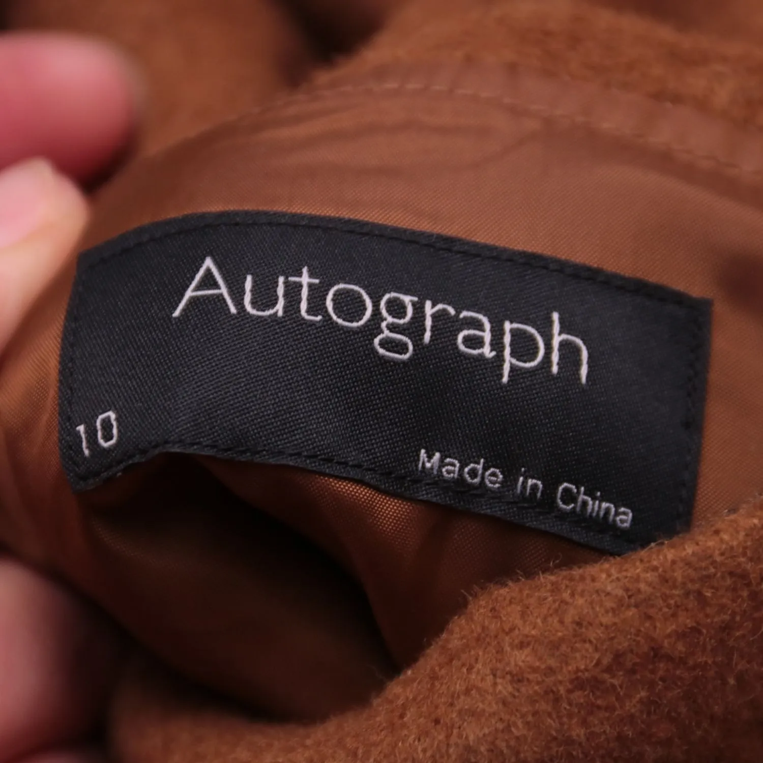 Коричневое двустороннее пальто Autograph в клетку, размер 44 (S/M)